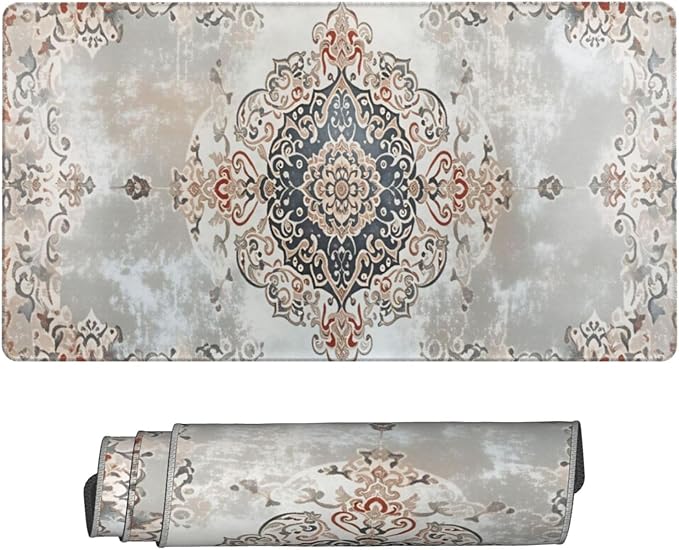 Boho Chic Desk Cover MatExtended Large Mouse PadComputer Laptop Mat Desk Decor for Office Game Home 30x16 Inch