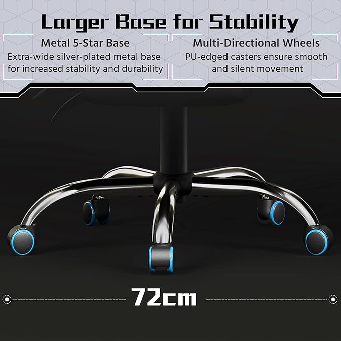 Yaheetech Gaming Chair Video Game Chair with Massage Lumbar Support and Footrest Height Adjustable Ergonomic Computer Chair with Swivel Seat and Headrest Black/Gray