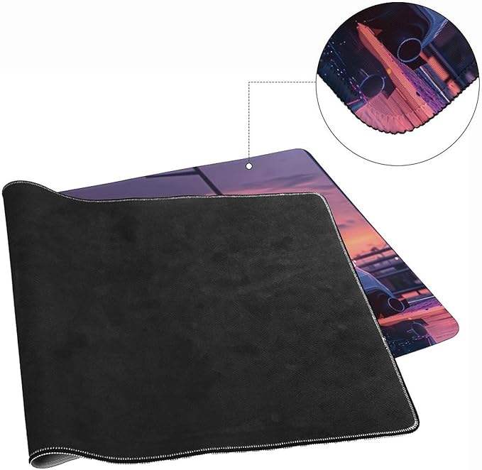 JDM Car Modified BRZ Sunset Large Gaming Mouse Pads Non-Slip Rubber Base Desk Mat Laptop Computer Accessories Supplies Writing Pad for Office Home 40x90cm