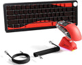 ATTACK SHARK X11 &amp X65 PRO HE Rapid Trigger Hall Effect Keyboard60% Magnetic Keyboard 8K Polling Rate RGB Hot SwapWireless Gaming Mice with Charging Dock 22K DPIBT/2.4Ghz/WiredCoiled Cable-Red