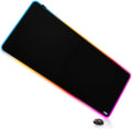 Vyaaa 47 x 20 RGB Gaming Mouse Pad XXL LED Desk Mat with 9 Light-Up Modes Smooth Surface &amp Non-Slip Rubber Base for Gaming/Office/Home (Black)