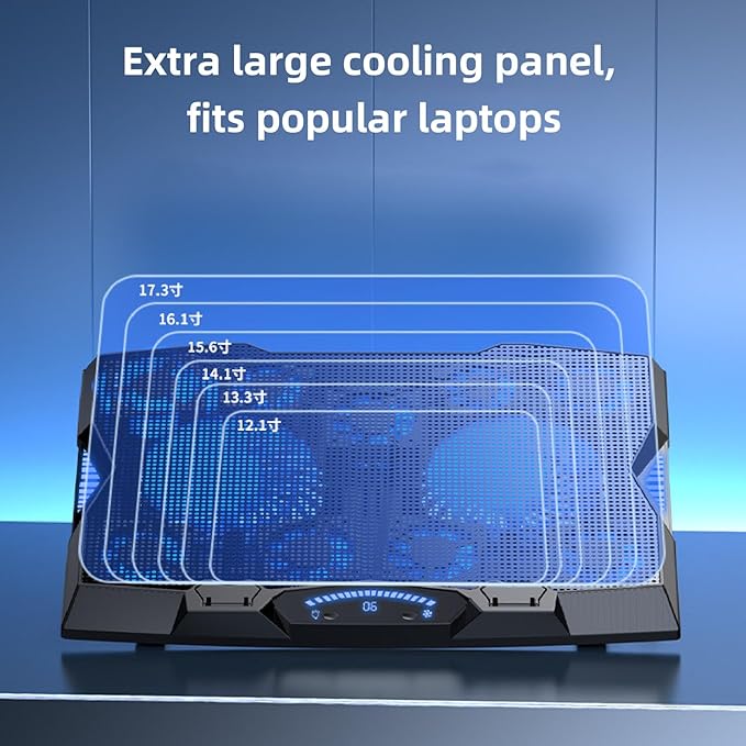 Laptop Cooling Pad Laptop Cooler Stand 3500RPM Type C 11 Fans 5 Height Adjustable Portable Laptop Fan Cooler Stand ABS &amp SUS 39.82oz for Home Office