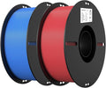 Creality PLA Filament 1.75mm PLA 3D Printer Filament 2kg Cardboard Spool (4.4lbs) Dimensional Accuracy +/- 0.02mm Fit Most FDM Printer (Red &amp Blue 2-Pack)