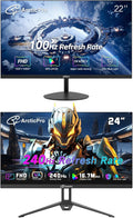 ArcticPro Gaming Monitor 100Hz 240Hz FHD 1080p 1ms Adaptive sync 3000:1 Contrast PC Monitor 3-Sided Frameless Ultra Slim 120% sRGB Bluelight Filter