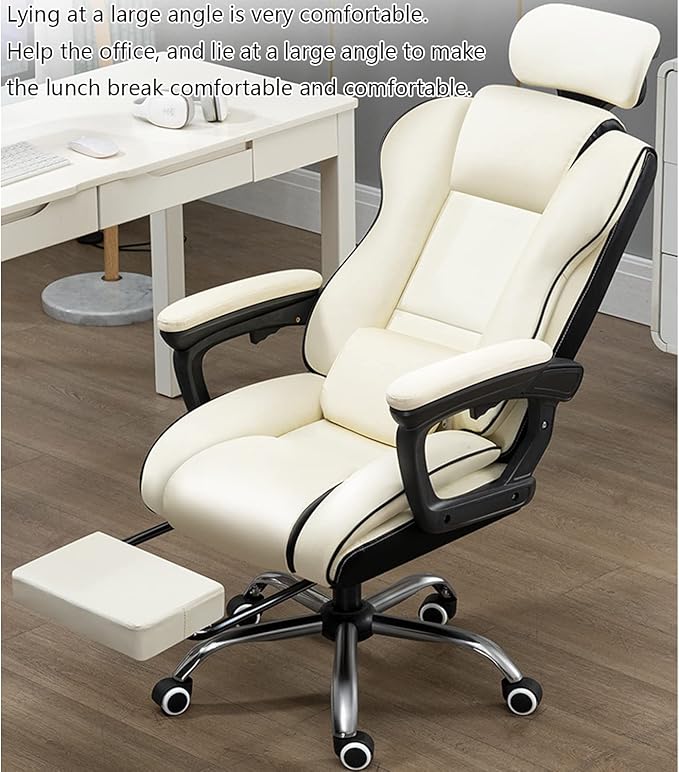 Gaming Chair with Footrest Reclining High Back Computer Game Chair with Lumbar Support and Headrest Black