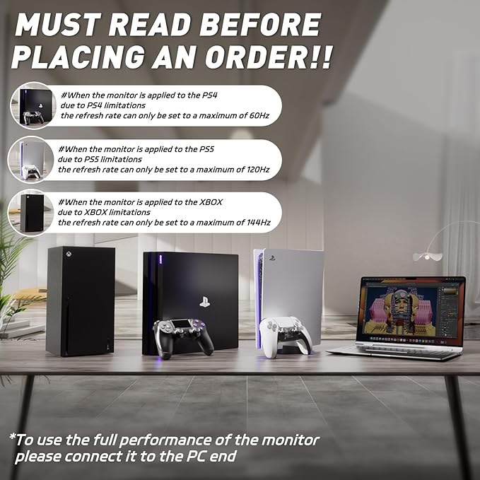 24 Inch Curved Gaming Monitor 180Hz FHD 1080P Compueter Monitor 1ms Response Time Ultra-Thin Built-in Speakers Low Latency VESA G-SYNC Compatible Perfect for Esports and Competitive Gaming