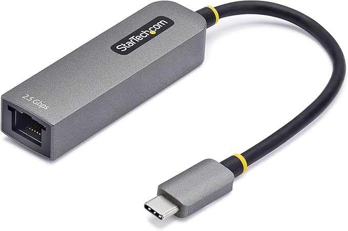 StarTech.com 2.5GbE USB-C to Ethernet Adapter 100W PD Pass-Through NBASE-T NIC USB 3.0 Type-C 2.5G Multi Speed Network