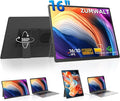Portable Monitor 16 Inch 1200P FHD Laptop Screen Extender Dual Monitor 360° Rotating Detachable Stand Plug n Play Ultra Slim Zero Frame Travel Portable Screen for Laptop/PC/Mac/Windows/PS5