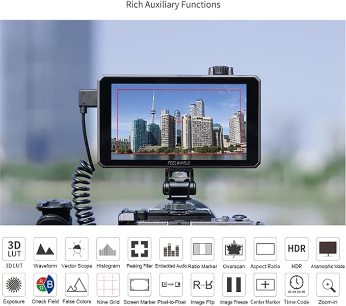 FEELWORLD SC6 6 Inch SDI Monitor 1500nits High Bright 1920x1080 IPS 9:16 Touch Screen Knob Control Aluminium Monitor with 3G SDI 4K HDMI Input Output HDR 3D LUT Built-in Fan