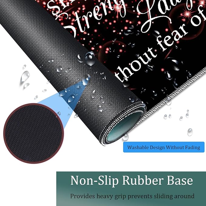 Large Game Mouse Pad + Wrist Support Pad + Coffee Coaster Desk Pad with Sewn Edges Anti-Slip Set pad Suitable for Office Work and Home - Gleaming Stars Proverbs 31-25