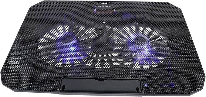 Tofficu 1Pc Laptop Cooler Stand for Laptops USB Powered Radiator with Height and Quiet Fan Design for Gaming and Work Black Color