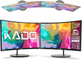Kado Dual Monitor Setup - 2-Pack 27 Curved 1500R 1920x1080 Computer Monitor 75Hz VESA Mount HDMI Office Gaming Built-in Speakers (C27 Dual Series)