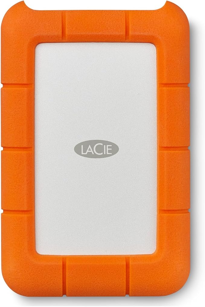 LaCie Rugged 5TB Portable External HDD - USB 3.0/2.0 Compatible Shock/Dust/Rain Resistant for Mac &amp PC Orange Grey