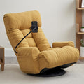 Gaming Lounge Chair Swivel Floor Gaming Chair Adjustable Head and Waist with Armrests &amp Side Pocket &amp Phone Holder Floor Rocker Gaming Chairs for E-Sports Reading Relaxing Watching TV (Y