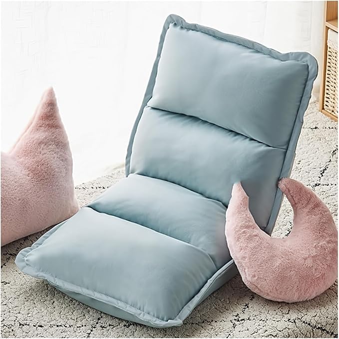 ELEFOCUS Adjustable Chaise Lounge Folding Lazy Sofa for Indoor Use Portable Recliner Chair for Living Room and Bedroom(Grün)