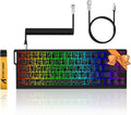 ATTACK SHARK X68 HE 8KHZ Rapid Trigger Keyboard Magnetic Switch0.01 mm RT AccuracyWired RGB 60% Gaming Keyboard TKL with Adjustable ActuationSnap TapCoiled Cablefor PC/Mac(Black Contour)