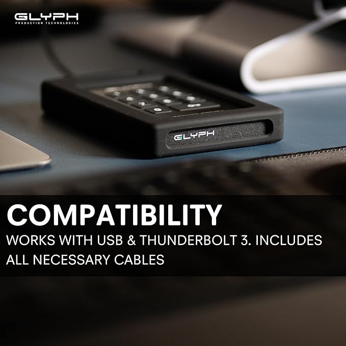 Glyph SecureDrive+ Portable External Hard Drive 1 TB