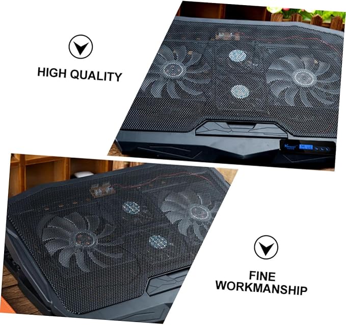 TEHAUX 1Pc Silent Laptop Cooling Pad with Quiet Fans Portable Laptop Cooler Stand for Notebooks Design for Heat Dissipation Speed