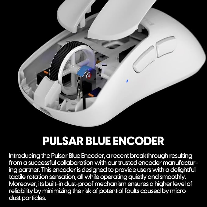 Pulsar Gaming Gears - Xlite V3 mini Wireless Gaming Mouse Ultra Lightweight 1.83 oz (52 g) Ergonomic Optical Switches PAW3395 Optical Sensor (Mini Wireless White) (Renewed)