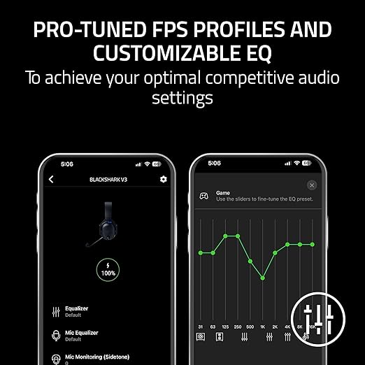 Razer BlackShark V3 Wireless Gaming Headset for PS5: 50mm Drivers - Super Wideband Mic - 2.4 GHz Bluetooth - Works with PC Mac Nintendo Switch Smartphone - Long Battery Life - Black