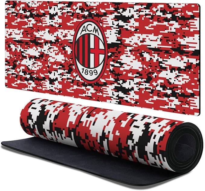 Head Case Designs Officially Licensed AC Milan Digital Camou Crest Logo 37.4 x 15.75 x 0.16 inches (900 x 400 mm) - XL Gaming Office Desk PC Keyboard Mouse Mat Pad