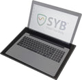 Shield Your Body - Laptop Lap Pad with SaferBody™ Anti Radiation Shield &amp Heat Shield Pad EMF Blocker Laptop Pad for Up to 14in.Wide Device (13.8 x 10.7 inches) Jet Black PU Leather Color