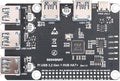 USB 3.2 Gen1 HUB HAT+ for Raspberry Pi 4-Port USB 3.0 Expansion Board with Type-C Power Supply Onboard EEPROM Plug &amp Play USB Hub Adapter Compatible with USB 2.0/1.1 Devices