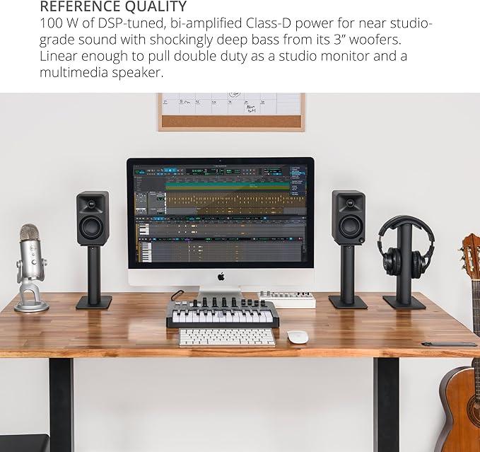 Kanto ORAMB Powered Reference Bluetooth Desktop Speakers with 3 Year Amber Protection Plan (2023)