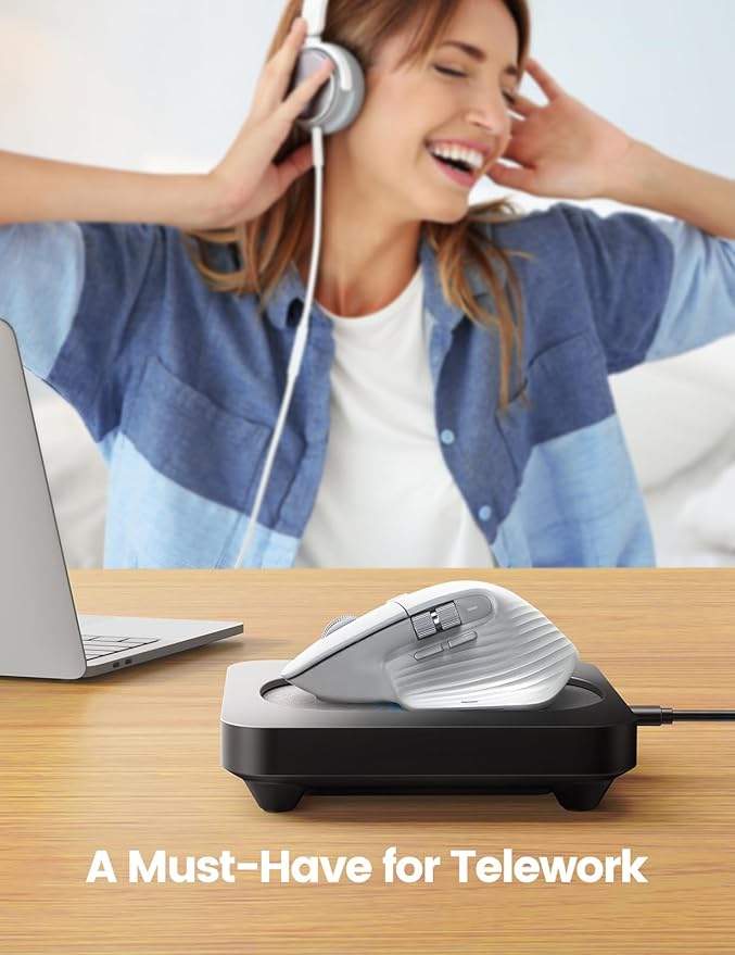 meatanty Mouse Mover Undetectable Slim Mouse Jiggler with Enlarged Turntable Automatic Wiggler Adjustable Intervals Computer Shaker No Need to Align Cursor Device to Keep Mouse Moving Telework