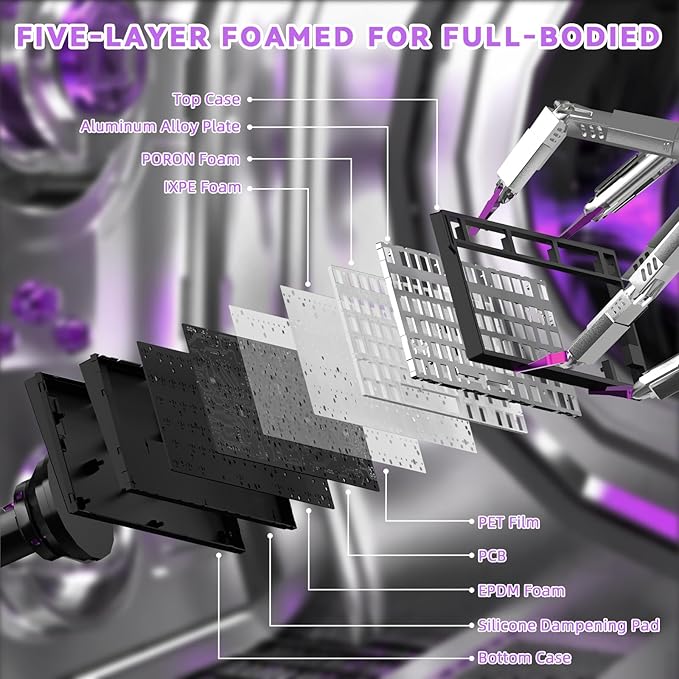 ATTACK SHARK R82HE Rapid Trigger Wired Mechanical Gaming Keyboard TKL NKRO RGB with 8K Polling0.005mm Accuracy256K Scan Rate5 Layer Sound DampedHall Effect Magnetic Switch for PC Mac(Moonlight)
