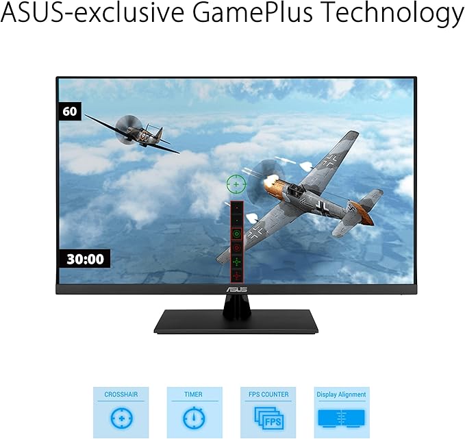 ASUS 31.5” 4K HDR Eye Care Monitor (VP327Q) – UHD (3840 x 2160) 99% sRGB HDR-10 Adaptive-Sync Speakers DisplayPort HDMI Flicker Free Blue Light Filter VESA MountableBlack