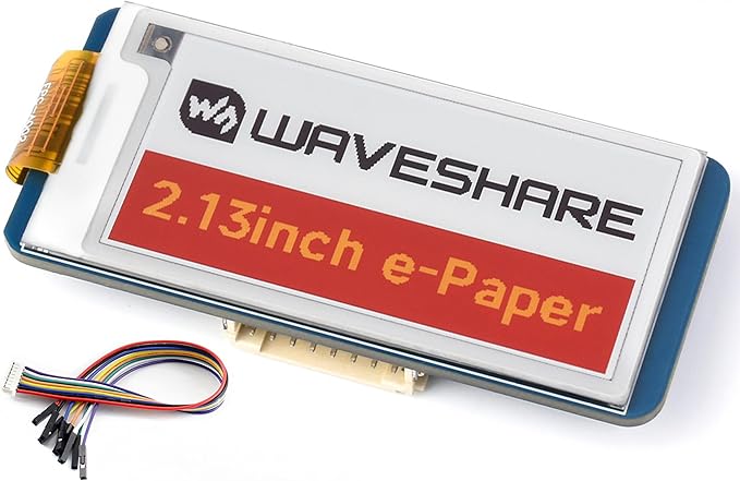 waveshare for Raspberry Pi 4B 3B+3B 2B/Zero W Zero WH/Zero 2 W 2 WH/forArduino/STM32/Jetson Nano 2.13inch E-Paper HAT 250x122 E-Ink Display Screen Red/Yellow/Black/White Four Display Colors