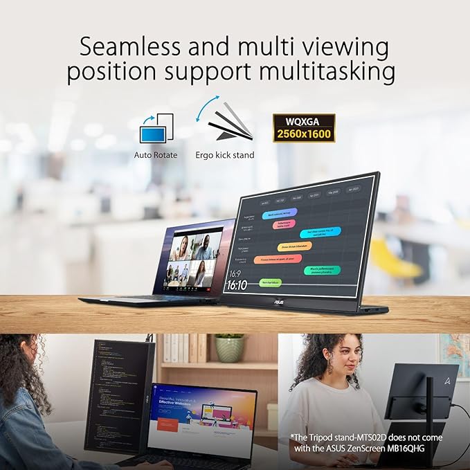 ASUS 16 Portable Monitor - WQXGA 120Hz IPS USB-C/HDMI DisplayHDRTM 400