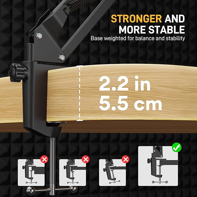 MAONO XLR Podcast Microphone with Boom Arm Microphone Stand:Cardioid Studio Dynamic Mic Kit for Vocal Recording Streaming Voice-OverWorks for Audio Interface Mixer Sound Card PD100X+BA20 Black
