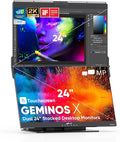 MP Mobile Pixels Geminos X (2 x 24 inch) Dual Stacked Computer Monitor All-Inclusive Workstation 65W USB-C Charging 2K Bottom Touchscreen 1080P Webcam&ampSpeakers USB-A/USB-C/HDMI (Renewed)