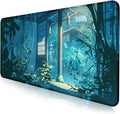 Anime Tropical Plants XL Extended Game Keyboard Pad Women's Office Decoration Laptop Keyboard Pad 35.4 x 15.7 x 0.12 Inches