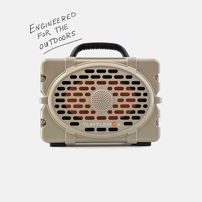 Turtlebox Original Gen 3: Portable Outdoor Bluetooth Speaker – Ultra-Loud (120dB) Waterproof (IP67) Rugged Impact-Resistant 3-Day Battery | Party Mode: Unlimited Pairing for Stereo Sound Tan