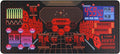 Mouse Pad EVA Unit - 01 Themed Gaming Mouse Pad 35.4x15.7 Cyber Alert Emergency Interface Design