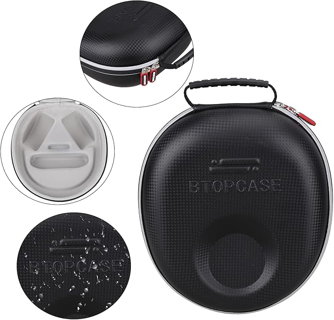 Hard EVA Protective Carrying Storage Cover Case for Sony PULSE 3D Wireless Headset Sony PS5 Headset (Black with Slot)