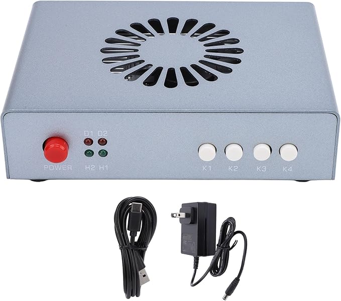 ASHATA HDMI Synthesizer DMA Hardware Adaptive 3840x2160 60Hz HDMI Fuser HDMI Combiner HDMI Overlayer Display Combiner Display Fuser Display Overlay 2 HDMI Input Overlayer (US)