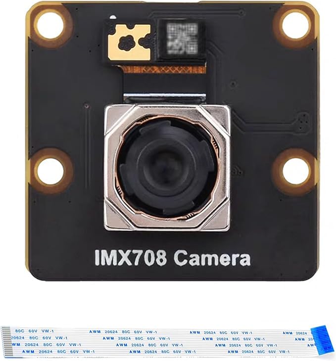 IMX708 12MP Camera Compatible with Raspberry Pi 5/4B/3B+/3A+/3B/2B/B+/A+Zero 2 W/Zero Auto-Focus 75° FOV Support High Dynamic Range (HDR) IMX708-75 Standard Version