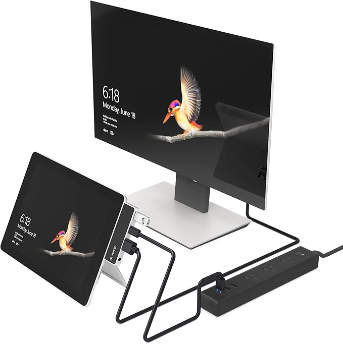 Juiced Systems QuickHUB - Surface Go Adapter - 2X USB 3.0 | 4K HDMI | USB-C | AUX - Designed for Surface GO | Surface GO 2