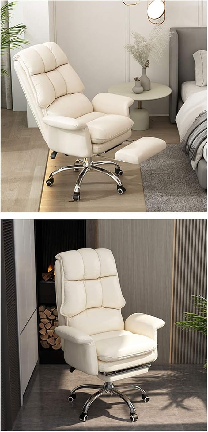 Office Chair Gaming Chair Computer Chair Ergonomic Computer Chair Home Executive Chair High Back Desk Chair for ConferencePU Leather Swivel Chair Adjustable Gaming Chair with Footrest Armre