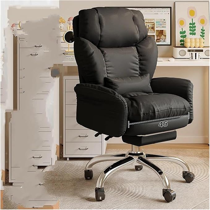 Computer Chair Computer Recliner Office Chair Lounges Gaming Modern Dining Chair Designer Outdoor Chaise De Bureau Office Furniture (Color : D+Pedal) Ren-874158