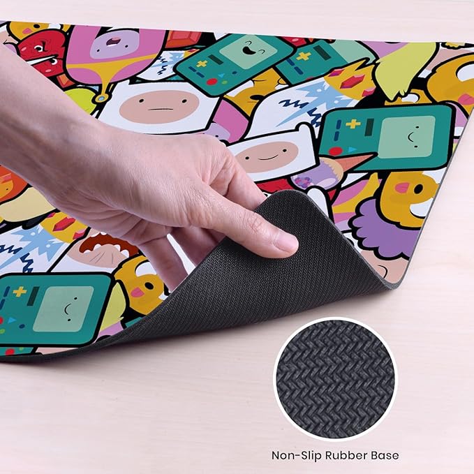 Head Case Designs Officially Licensed Adventure Time Pattern Graphics 37.4 x 15.75 x 0.16 inches (900 x 400 mm) - XL Gaming Office Desk PC Keyboard Mouse Mat Pad