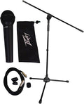Peavey PVI100XLR Wired Dynamic Cardioid Microphone+Case+Mic Clip+Cable+Mic Stand