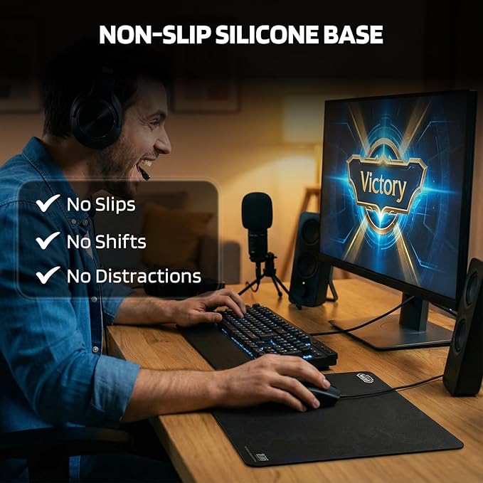 Blizzard Wow Game Glass Mouse Pad Tempered Glass Hard Mousepad for Gaming Ultra-Smooth Surface for Top Precision &amp Speed Easy to Clean Non-Slip Rubber Base 13.8in*11.8in (Azeroth-Black)