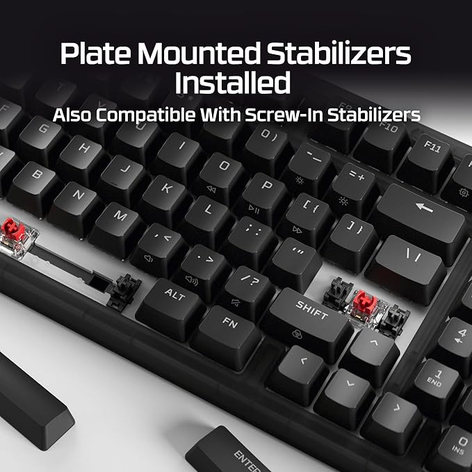 HyperX Origins 2 1800 – Gaming Keyboard PC Swappable Housing Hotswap Switches High Profile 1800 Layout 8k Polling Adjustable Angle Mechanical Switches