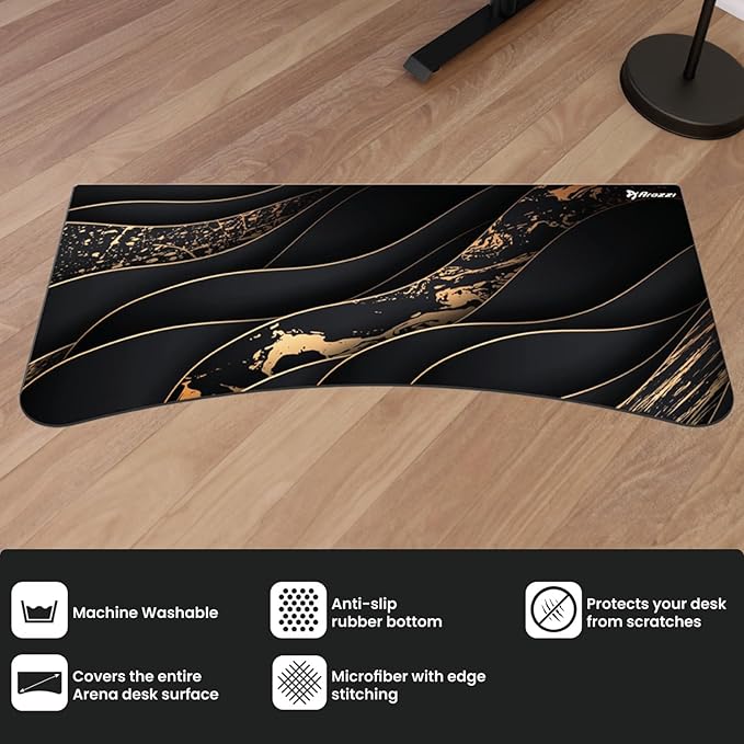 Arozzi Arena GamingDesk Mat Full Surface CustomDesk Pad Interchangeable Water Resistant &amp Washable ComputerDesk Mouse Pad with Stitched Edges (D013)