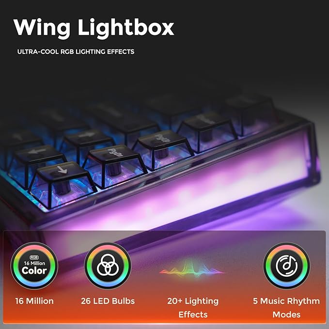 DAREU COOL68 60% Wired Gaming Keyboard Rapid Trigger Magnetic Switch Keyboard with 8000Hz Polling Rate Adjustable Actuation 0.1ms Latency Gasket Mount Hot swappable RGB Light